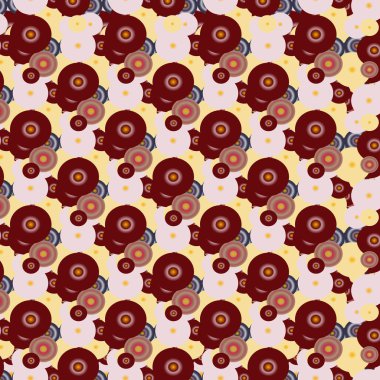 Soyut geometrik renkli seamless modeli daireler, arka plan ile