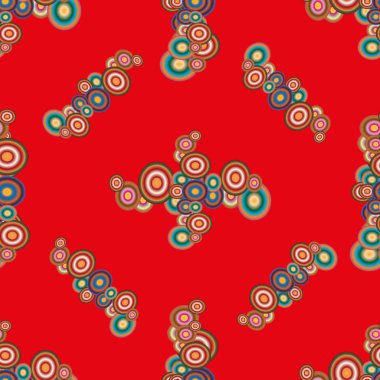 Soyut geometrik renkli seamless modeli daireler ile