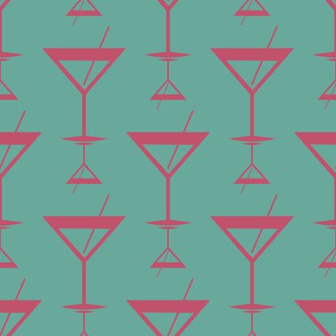 Tropik kokteyller renkli seamless modeli