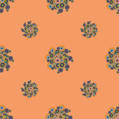 Soyut geometrik renkli seamless modeli daireler, arka plan ile