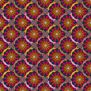  arka plan için çiçekli soyut geometrik seamless modeli