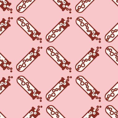 Kimya test tüpleri parlak arka plan üzerinde. Seamless modeli.