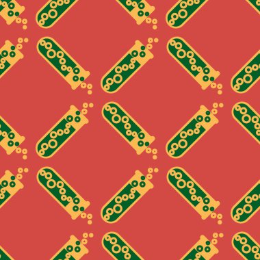 Kimya test tüpleri parlak arka plan üzerinde. Seamless modeli.