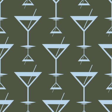 Tropik kokteyller renkli seamless modeli