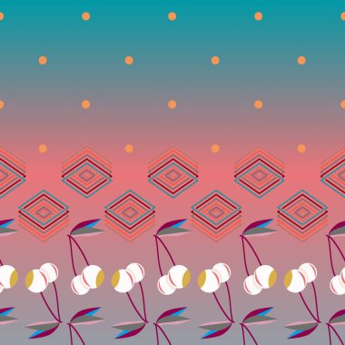 kiraz seamless modeli. Tekstil Ambalaj ve duvar kağıtları için iyi.