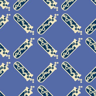 Kimya test tüpleri parlak arka plan üzerinde. Seamless modeli.