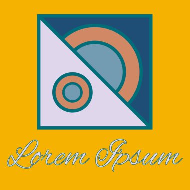 Geometrik çizgi logo. Tasarımınız için benzersiz doğrusal rozeti. Geometrik soyut şablon kavram simgesi.