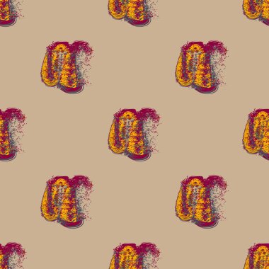 Bulutlar Dikişsiz desen şeklinde suluboya soyut leke.