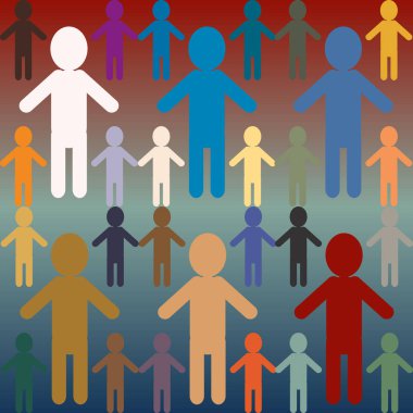 birçok kişi seamless modeli, vektör çizim 