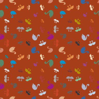 Kuğu renkli parlak seamless modeli