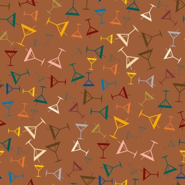 Tropik kokteyller renkli seamless modeli