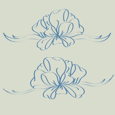 Set çekilmiş yay izole el renk arka plan üzerinde.