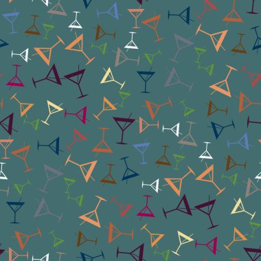 Tropik kokteyller renkli seamless modeli