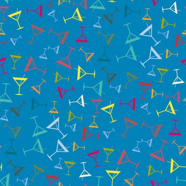 Tropik kokteyller renkli seamless modeli