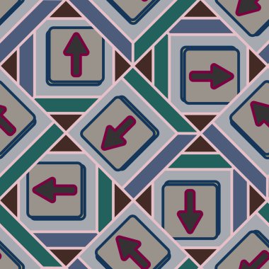 Ok düğmeleri ile Dikişsiz soyut desen