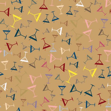 Tropik kokteyller renkli seamless modeli