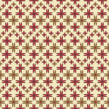 Çiçekler, vektör çizim ile çok renkli geometrik seamless modeli 