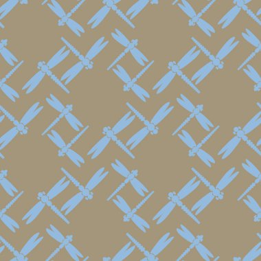 Dekoratif renkli seamless modeli ile şirin yusufçuk