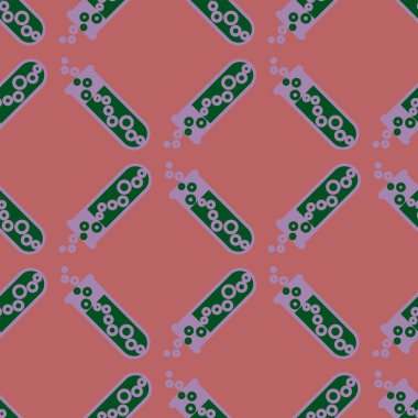 Kimya test tüpleri parlak arka plan üzerinde. Seamless modeli.