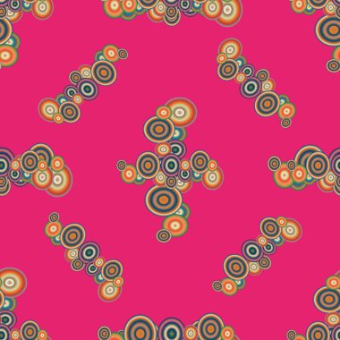 Soyut geometrik renkli seamless modeli daireler ile