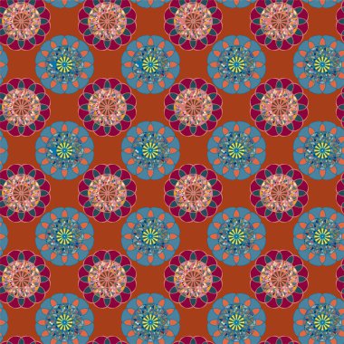  soyut çiçek geometrik Dikişsiz desen arka planı için