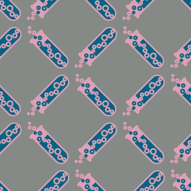 Kimya test tüpleri parlak arka plan üzerinde. Seamless modeli.