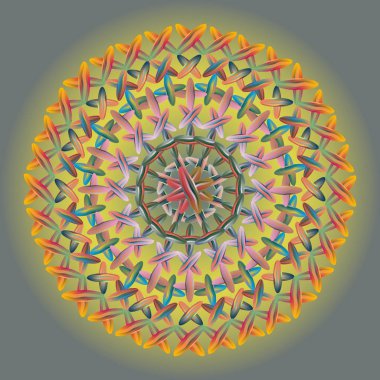 renkli dikiş mandala tasarım çalışmaları için