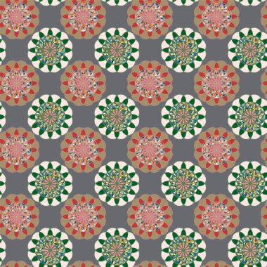  soyut çiçek geometrik Dikişsiz desen arka planı için