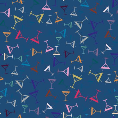 Tropik kokteyller renkli seamless modeli