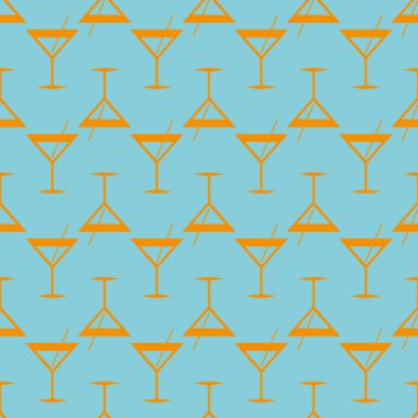 Tropik kokteyller renkli seamless modeli