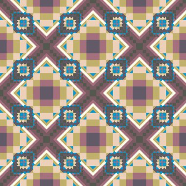 Geometrik etnik desen sorunsuz tasarım arka plan veya duvar kağıdı için