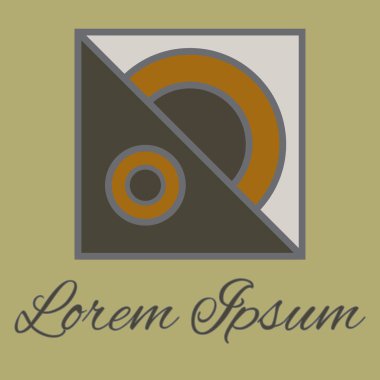 Geometrik çizgi logo. Tasarımınız için benzersiz doğrusal rozeti. Geometrik soyut şablon kavram simgesi.