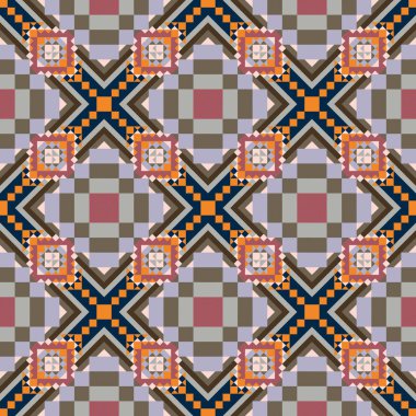 Geometrik etnik desen sorunsuz tasarım arka plan veya duvar kağıdı için