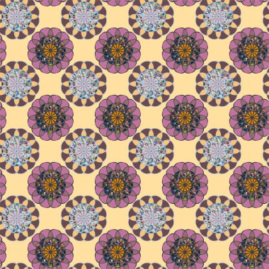  soyut çiçek geometrik Dikişsiz desen arka planı için