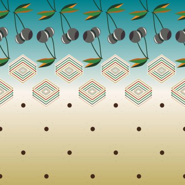 kiraz seamless modeli. Tekstil Ambalaj ve duvar kağıtları için iyi.