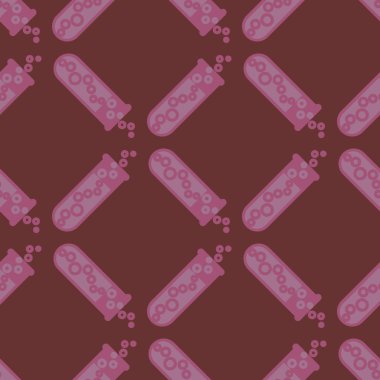 Kimya test tüpleri parlak arka plan üzerinde. Seamless modeli.