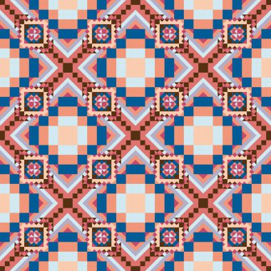 Geometrik etnik desen sorunsuz tasarım arka plan veya duvar kağıdı için