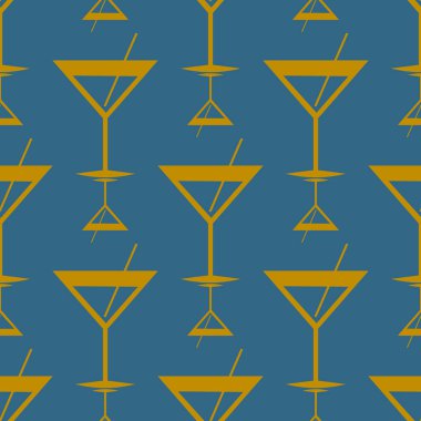 Tropik kokteyller renkli seamless modeli