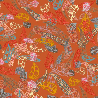 Tüyler, vektör çizim ile zemin 