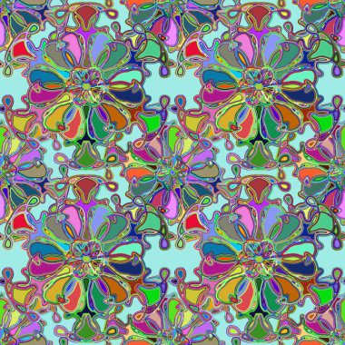 Soyut kaleydoskop renkli Dikişsiz desen arka planı için. 