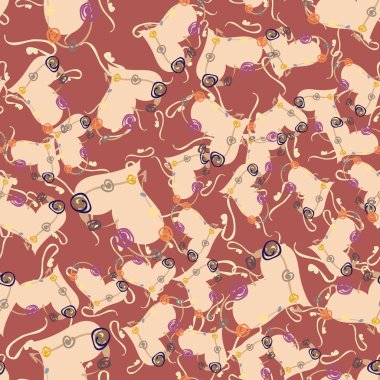 Soyut kalpler Dikişsiz desen arka planı için. 