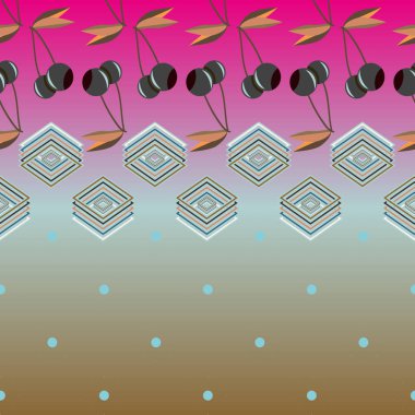 kiraz seamless modeli. Tekstil Ambalaj ve duvar kağıtları için iyi.