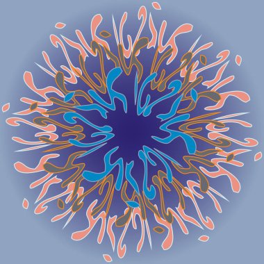 Yeni simetrik soyut mandala. Duvar kağıdı, desen dolgularını, web sayfaları, yüzey dokuları için dekoratif nesne-ebilmek var olmak kullanılmış.