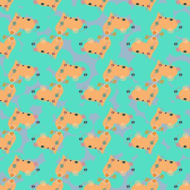 Soyut kalpler Dikişsiz desen arka planı için. 