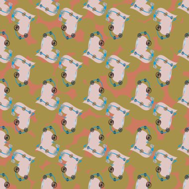 Soyut kalpler Dikişsiz desen arka planı için. 