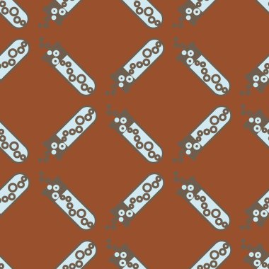 Kimya test tüpleri parlak arka plan üzerinde. Seamless modeli.