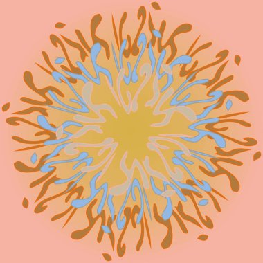 Yeni simetrik soyut mandala. Duvar kağıdı, desen dolgularını, web sayfaları, yüzey dokuları için dekoratif nesne-ebilmek var olmak kullanılmış.