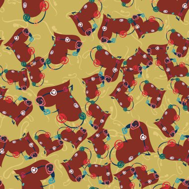 Soyut kalpler Dikişsiz desen arka planı için. 