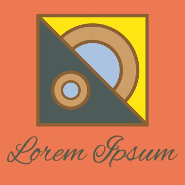 Geometrik çizgi logo. Tasarımınız için benzersiz doğrusal rozeti. Geometrik soyut şablon kavram simgesi.