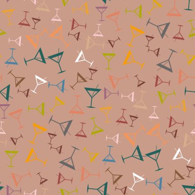 Tropik kokteyller renkli seamless modeli